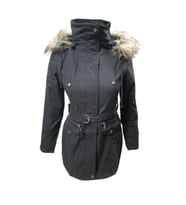 Tmberline Tb3438 Kadın Gabardin Kapüşonlu İçi Kürklü Mont - Tb3438 - Haki (Siyah)