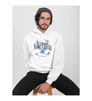 Bird Tasarımlı Kapüşonlu Sweatshirt – Unisex Oversize Hoodie (Beyaz)