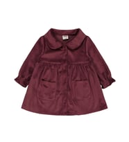 Civil Baby Düğme ve Cepli 6-18 Ay Elbise - Lila (Gül Kurusu)