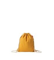Baghashtag Baskısız Büzgülü Sarı Mini Sırt Bez Çanta (Naturel)