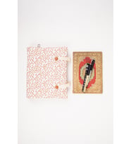 Kitap Kılıfı ve Defter Kılıfı 20x25 cm A5 Uyumlu Fermuarlı Kalem Cepli Kumaş Organizer