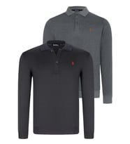 İKİLİ SET V4007 DEWBERRY ERKEK SWEATSHIRT-LACİVERT - ANTRASİT