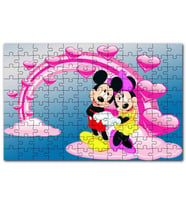 Cakapuzzle Mickey Ve Minnie Mouse Fotoğraf Aşk Puzzle Yapboz MDF (Ahşap) (120 Parça)