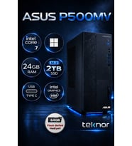Asus Expertcenter P500MV Intel Core 7 240H 24 GB 2 TB SSD WIN 11 PRO Masaüstü Bilgisayar & Teknor USB Bellek