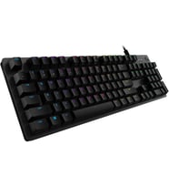 G 512 Mekanik Oyun Klavyesi,RGB Lightsync Arkadan Aydınlatmalı Tuşlar,GX Kahverengi Dokunsal Anahtar Anahtarları,Fırçalanmış Alüminyum Kasa,Özelleştirilebilir F Tuşları,USB Geçişi - Siyah