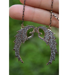 STONEAGE Black Diamond Melek Kanadı Bayan Kolye