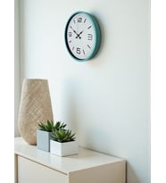 36 Cm Turkuaz Dekoratif Duvar Saati (Standart)