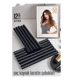 CEYLAN ADAM  Nano Keratin Kaynak Çubukları 12 ADET SİYAH Absolute
