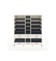 Kronos Dolap 19 Raflı 8 Çekmeceli  220x59x243 Aytaşı-Antrasit/Aytaşı