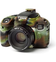 EasyCover Canon 800D Silikon Kılıf ECC800DC (Kamuflaj) (Yeşil)