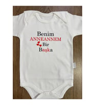Yazılı Zıbın Benim AnneAnnem Yazılı Bebek Zıbını