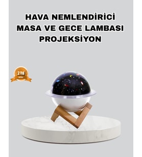 Aromaterapili Usb Hava Nemlendirici – Projeksiyon Işıklı, Sessiz Şık Tasarım - Lisinya