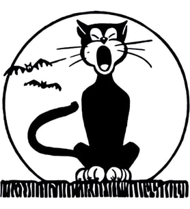 SİYAH KEDİ FOLYO STİCKER 30cm Uzunluk (Karışık)