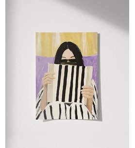 Çerçevesiz Poster Çizgili Düşünceler Serisi
