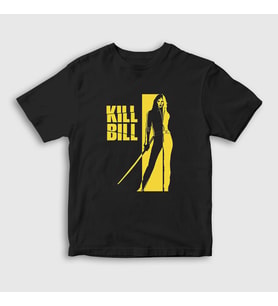 Presmono Unisex Çocuk Siyah Beatrix Film Kill Bill T-Shirt 246243tt