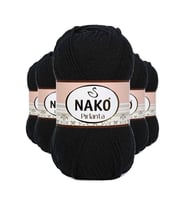 Northcity 5 Adet Pırlanta Amigurumi El Örgü İpi Yünü Siyah 217