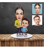 Kişiye Özel Baskılı Anne Ve Çocuk Baskılı Anneler Günü Karikatür Biblo