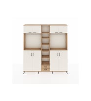 Arges Dolap 14 Raflı 2 Çekmeceli 2 Askılı 220x30x243 Çam-Aytaşı/Çam