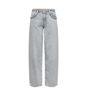 Only Onlcollette Lw Lo Str Stud Kadın Jean Pantolon (Mavi)