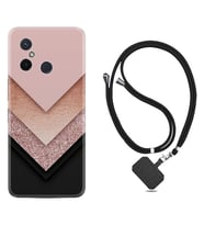 Xiaomi Redmi 12C Kılıf Resimli Boyun Askılı İpli Desenli Silikon Great Marble 1405