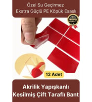 Çok Amaçlı Güçlü Su Geçirmez Hazır Kesilmiş Şeffaf 25x30mm PE Köpük Çift Taraflı Asma Bant-12 Adet