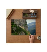 Kayalık Manastır - Dağ - Manzara Tasarımı 240 parça Ahşap Puzzle Ahşap Kutuda MP02767