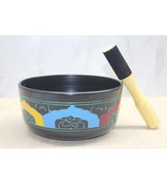 El İşçiliği Motifli Tibet Çanağı (Singing Bowl) Seti – 19 cm