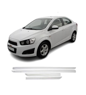 Chevrolet Aveo Sedan Krom Yan Kapı Çıtası 2011 Ve Üzeri Paslanmaz Çelik