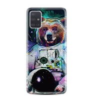 Samsung a71 A72 A73 A7 A9 2018 C7 C9 Kılıf Desenli Silikon Astronot Panda 1755