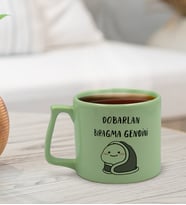 BK Gift Pastel Yeşil Middle Kupa Bardak, Arkadaşa Hediye, Ev Hediyesi, Doğum Günü Hediyesi, Ofis Hediyesi-9