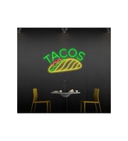 TACOS Yazılı ve Şekilli Neon Tabela