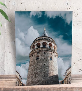 BK Gift Galata Kulesi Tasarımlı Dekoratif Mini Kanvas Tablo 15x20cm-2