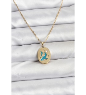 pilelistore 316L Çelik Zincir Gold Renk Shark Figür Kadın Kolye - TJ-BKO10753