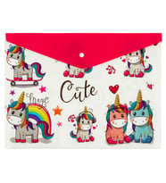 Bigpoint Çıtçıtlı Dosya A4 Unicorn Desenli x 12 Adet
