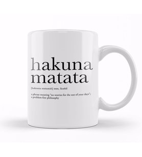 Hakuna Matata 04 Kupa Bardak Porselen