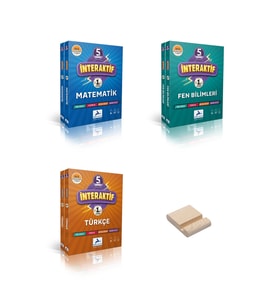 5. Sınıf İnteraktif Matematik Fen Bilimleri ve Türkçe Soru Kütüphanesi 3lü Set