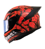 Motosiklet Kask Ece 22.R06 Double Vizörlü Full Face Spoiler Motor Kaskı Fantastic Red