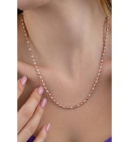 14 Ayar Altın Franceska Luxury Kolye (Rose)