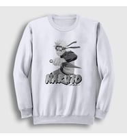 Presmono Unisex Beyaz Kunai Anime Naruto Sweatshirt 133681tt