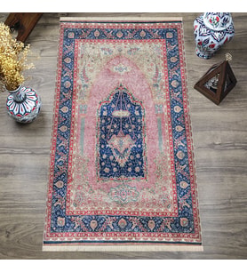 Dijital Baskılı, Yıkanabilir, Yumuşak Dokulu Çocuk ve Yetişkin SECCADE 65x115 cm  S-DOT-sc06
