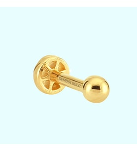 Altın Top Tragus Piercing 14 Ayar