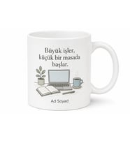 Ev Ofis Dekor Temalı Kupa Bardak Özel Tasarım Hediye Porselen Mug