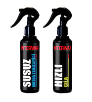 INTERWAX 2'Lİ OTO BAKIM ve TEMİZLİK SETİ SUSUZ MOTOR TEMİZLEYİCİ 230 ml + HIZLI CİLA 230 ml (Karışık)