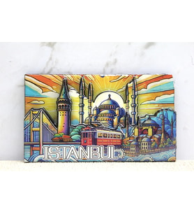 Ahşap İstanbul Temalı Magnet Alk4365
