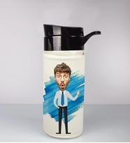 Kişiye Özel Karikatür Tasarım Özel Koruma Kılıflı Cam Matara 96008