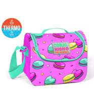 Coral High Pembe Makaron Desenli Termoslu Beslenme Çantası - Kız Çocuk