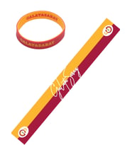 Galatasaray Lisanslı Yazılı Şal Atkı Ve Bileklik Sarı-Kırmızı