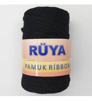 Rüya Pamuk Ribbon İp Siyah ( 250 Gr )