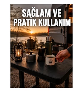 Mey İthalat® Katlanır Plastik Kamp Masası Hafif Taşınabilir Piknik Masası