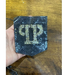 10X8 CM ÜTÜ İLE YAPIŞAN TAŞ İŞLEME CEP ARMA DİKİŞ APLİKE